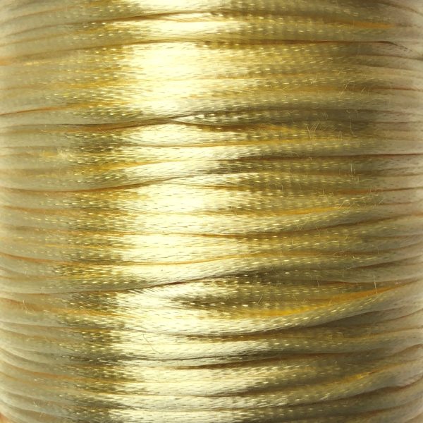 Size #2 - 3MM Lt Yellow Satin Cord (Rattail) 144 Yds on Sale