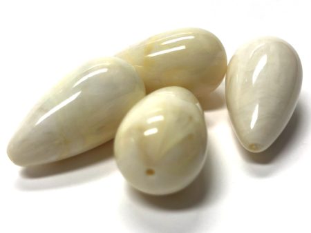 8X14MM  Ivorine  Pear Acrylic Beads (72 pieces) Fashion