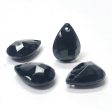 14X10MM Black Pearshape Drop (72 pieces) Discount