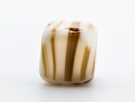 6.5MM Beige Glass Cube Bead (72 pieces) Online