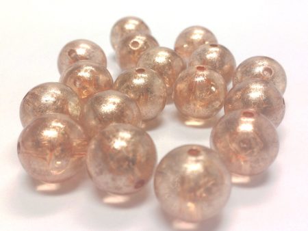 10MM Peach  Silver Lace  Bead (72 pieces) Hot on Sale