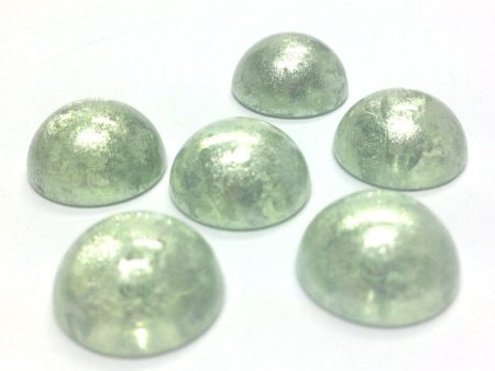 10MM Green  Silver Lace  Cab (72 pieces) Online