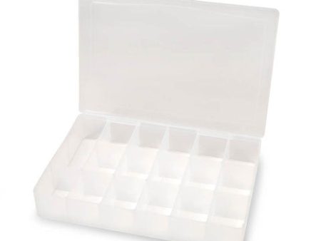 Clear Bead Box w Lid 17 Compartments 10.5X7X1.5  (1 piece) For Discount