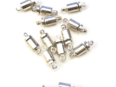 9X4MM Silver Tube Magnetic Clasp (144 pieces) Cheap