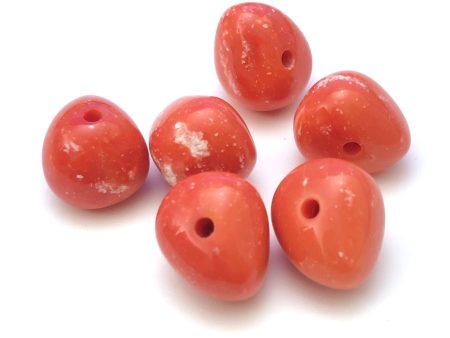 9X11MM Coral  Granite  Baroque Beads (72 pieces) on Sale