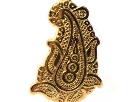 30X20MM Ham.Gold Paisley Drop (12 pieces) Sale