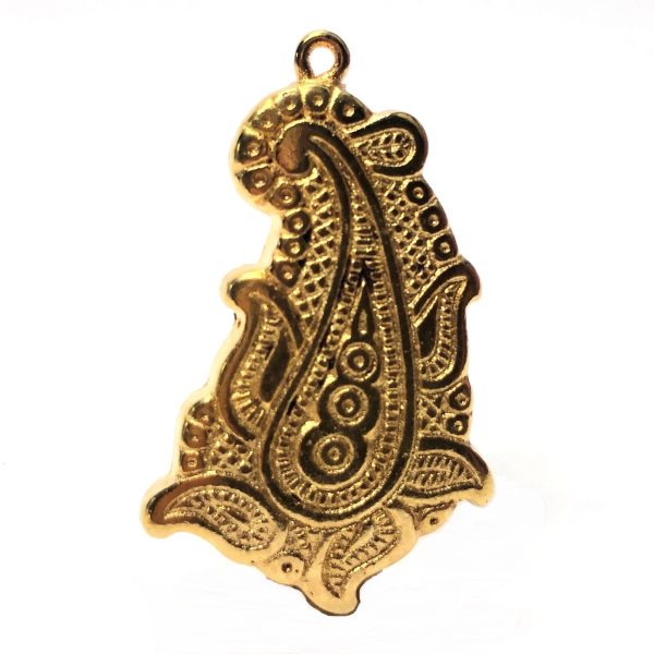 30X20MM Ham.Gold Paisley Drop (12 pieces) Sale