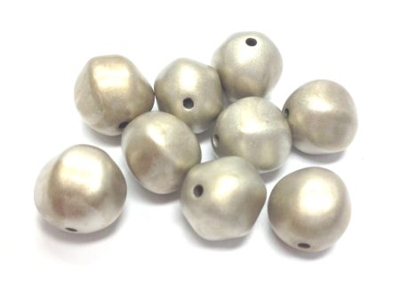 9MM Mat Silver Nugget Bead (72 pieces) For Discount