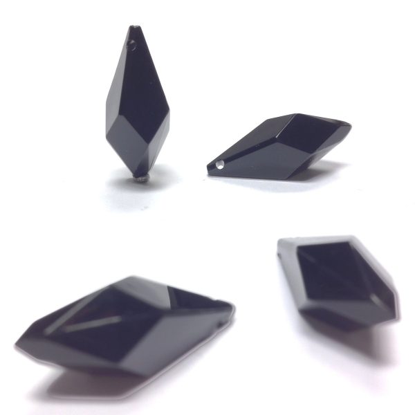 26X11MM Black Faceted Pointed Drop (36 pieces) Discount