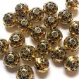 10MM Antique Ham.Gold Fancy Bead (36 pieces) on Sale