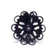 17MM Black Plated Brass Filigree Earclip (4 pieces) Discount