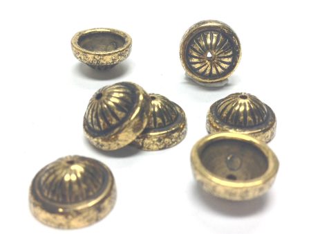 11MM Ant. Ham.Gold Fluted Cap (72 pieces) Cheap