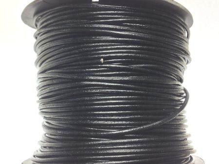 2MM Black Leather Lace 100Yd Spool Discount