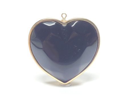 29X28MM Black Gold Heart Drop (12 pieces) on Sale