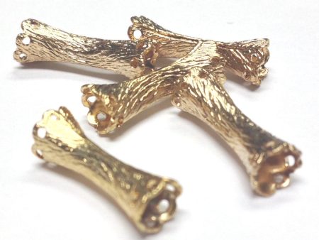 14MM Goldtone Brass Tube (24 pieces) Online Sale