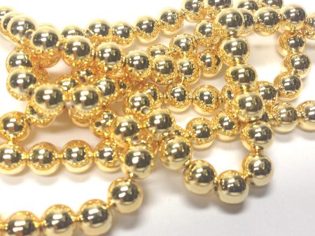 2MM Vacuum Plated Gold Beads 60  Supply