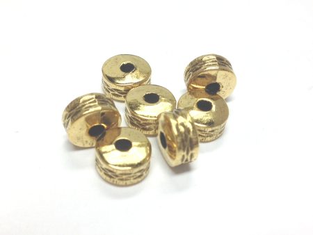 9MM Antique Ham.Gold Rondel (144 pieces) Sale