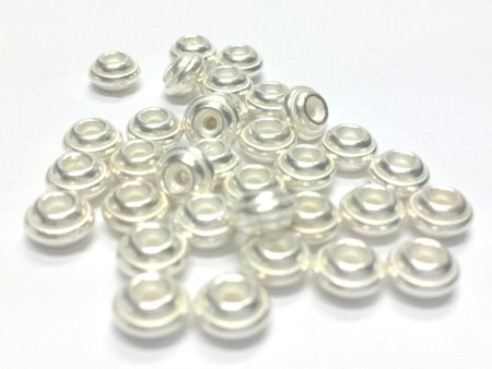 10MM Silver Rondel (72 pieces) Online Sale