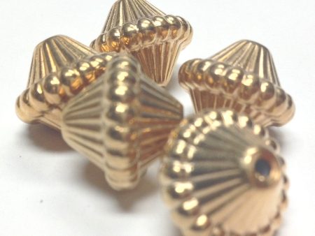 9MM Hamilton Gold Mushroom Bead (72 pieces) Online Hot Sale