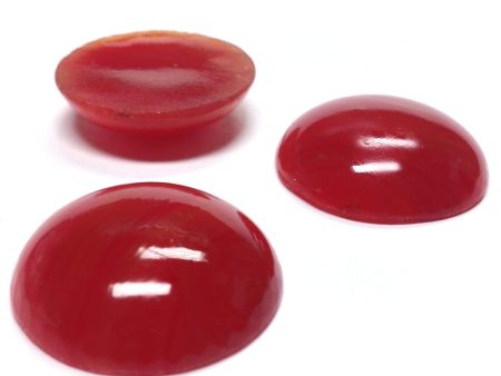 13MM Carnelian Glass Ear Button (12 pieces) Supply