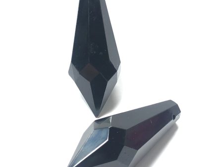 49X20MM Faceted Black Acrylic Drop (12 pieces) Online