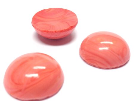 13MM Coral Glass Ear Button (12 pieces) Cheap