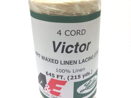 Natural 4 Cord Waxed Linen 215Yd Tube For Sale