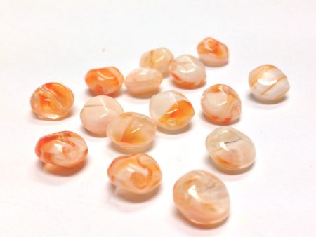 9MM Orange Glass Disc Bead (72 pieces) Discount