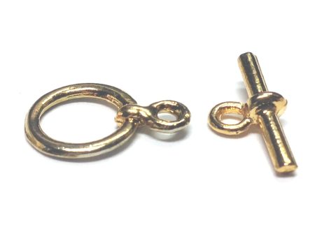 Small 10MM Toggle Clasp Gold (2 Piece Set) (12x2 pieces) Supply