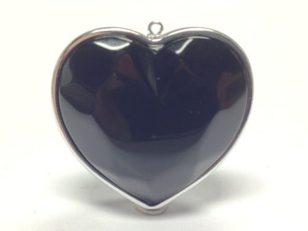 29X28MM Black Silver Heart Drop (12 pieces) Online Hot Sale