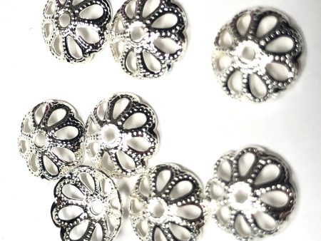 8MM Silver Plated Filigree Cap (250 pieces) on Sale