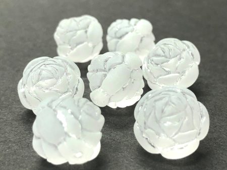 14MM Crystal Mat Flower Acrylic Bead (36 pieces) Discount