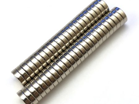 6X1.5MM Nickel Plated Magnets (50 pieces) For Sale