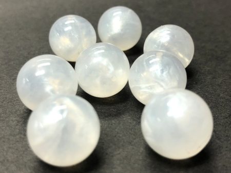 10MM White  Frost  Acrylic Beads (144 pieces) Supply