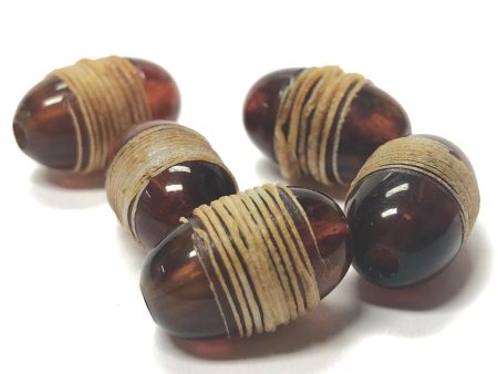 10X16MM Tortoise  Twine  Oval Bead (12 pieces) Online