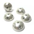 18MM White Pearl Cab With Crystal Chatons (4 pieces) on Sale