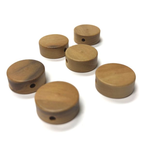 14MM Olivewood Disc Beads (12 pieces) Discount