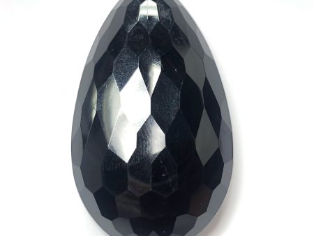 50X30MM Faceted Black Acrylic Drop (6 pieces) Online Sale