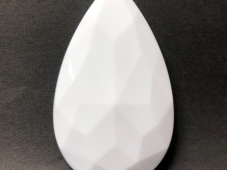 88X51MM White Acrylic Faceted Drop (2 pieces) Sale