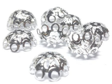 14X5.5MM Silvertone Filigree Cap (36 pieces) Discount