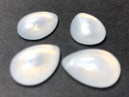 18X13MM White  Frost  Pear Acrylic Cab (12 pieces) Cheap