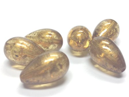 10X17MM Topaz  Gold Lace  Pear Bead (36 pieces) Hot on Sale