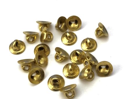 6MM Raw Brass Button Shank (Cup) (500 pieces) Online