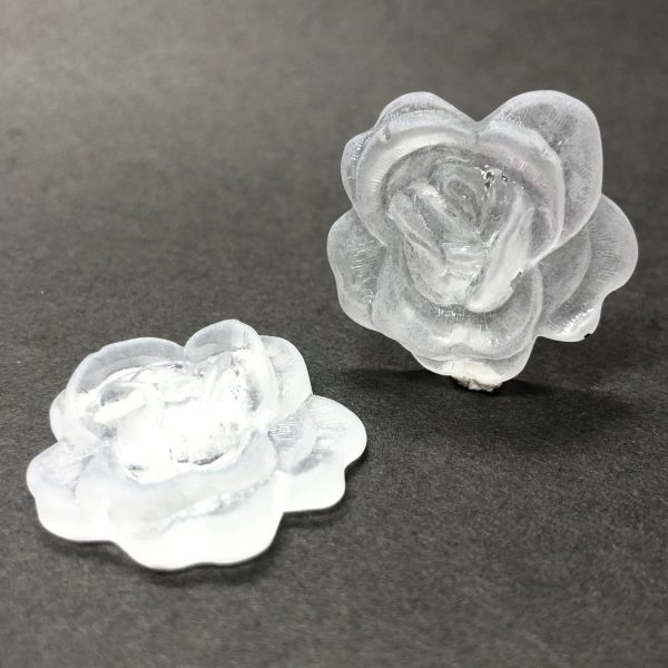 50MM Crystal Mat Acrylic Rose Flower Cab (12 pieces) Online Sale