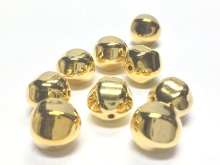 9MM Ham.Gold Baroque Bead (72 pieces) For Discount