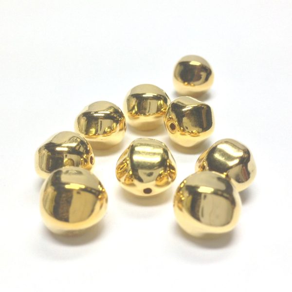 9MM Ham.Gold Baroque Bead (72 pieces) For Discount