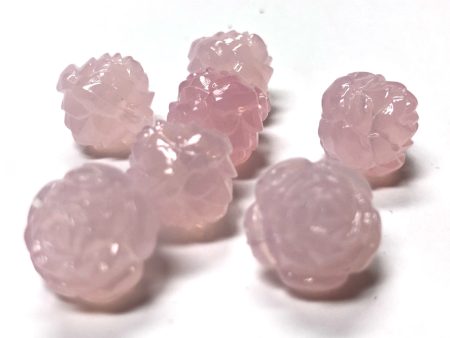 10MM Pink Opal Rose Flower Acrylic Bead (72 pieces) Discount