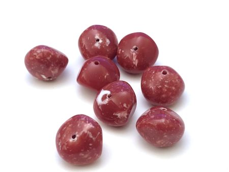 9X11MM Carnelian  Granite  Baroque Beads (72 pieces) For Sale