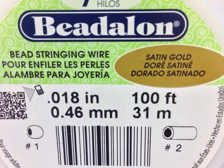 #18 7 Strand Satin Gold Tigertail 100 Ft (1 piece) Cheap