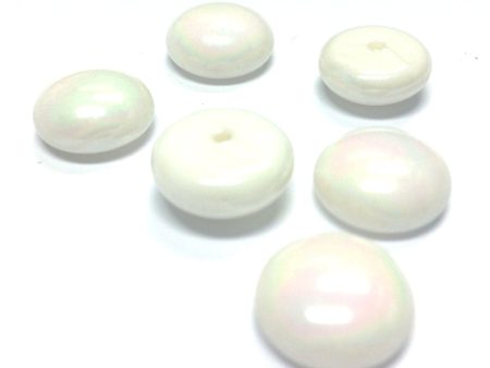 12MM White Ab Glass Flatback Cab (12 pieces) Online Hot Sale